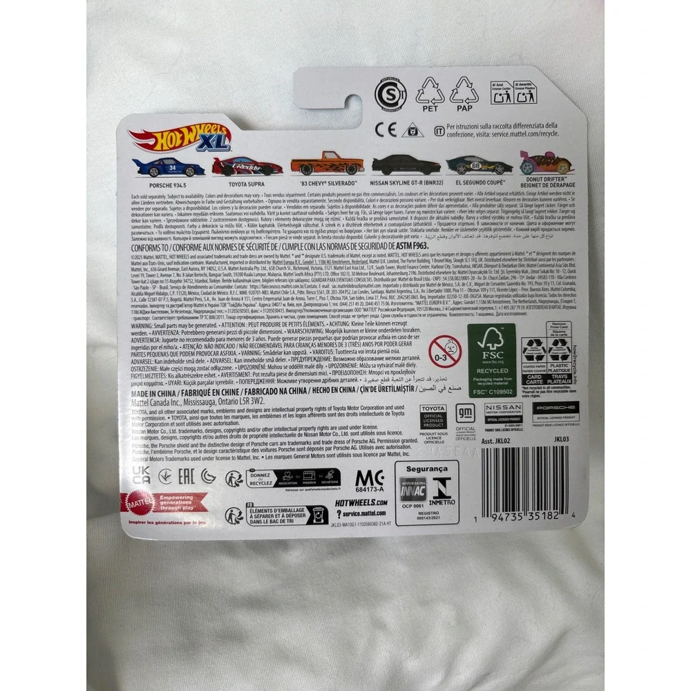 Hot Wheels XL Nissan Skyline GT-R BNR32 Dark Gray Metallic 1:24 Scale JKL02 4/24